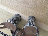Aquazzura Embossed Leather Sandals Size 35  ladies