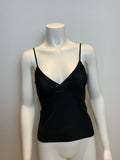 Black Spandex V neck Tank TOP Size XS ladies