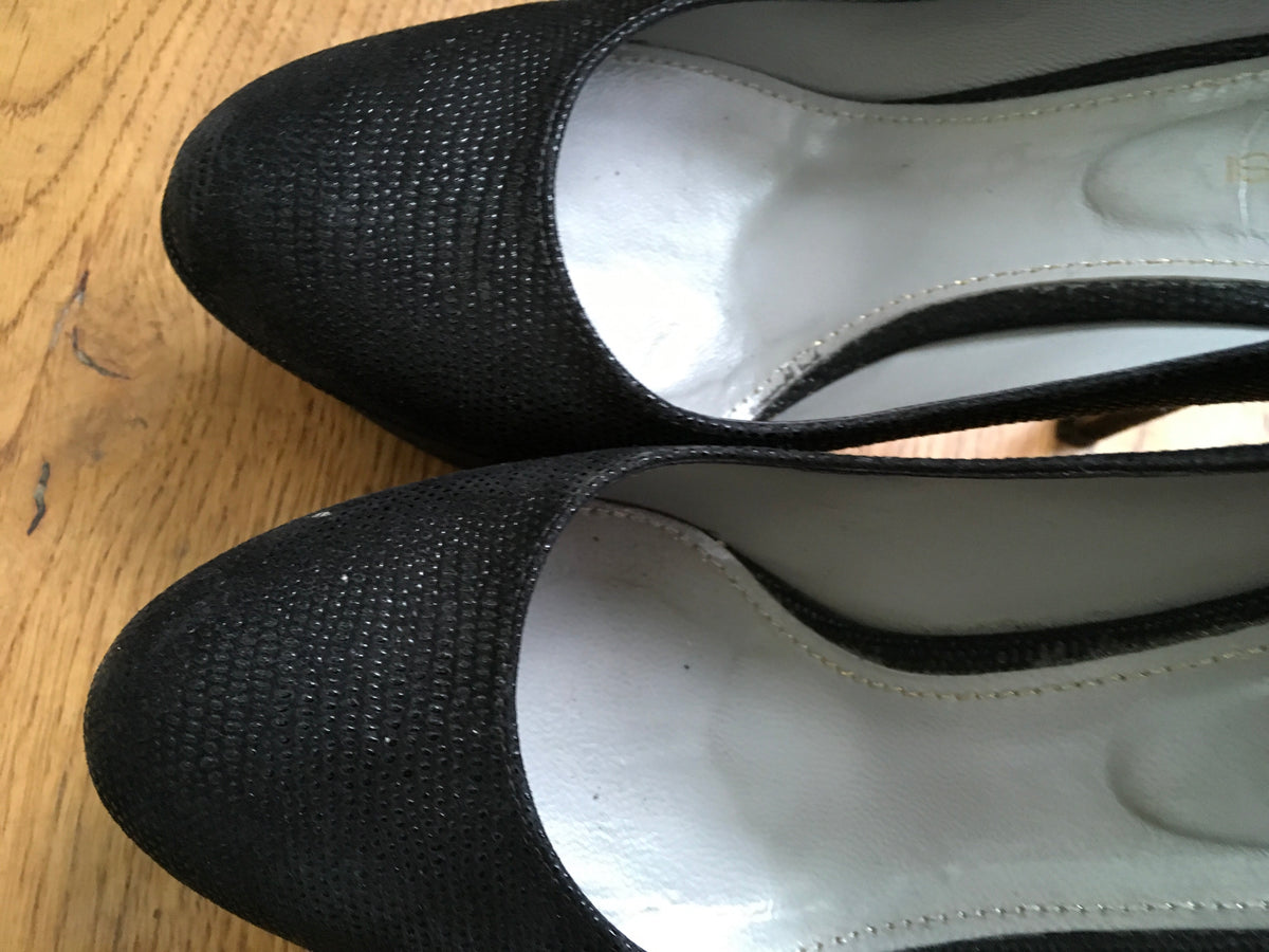SERGIO ROSSI PLATFORM BLACK PUMPS SHOES LADIES