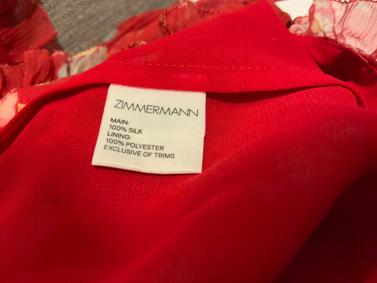 ZIMMERMANN Corsair Iris Silk  Corset Jumpsuit Size 2 ladies