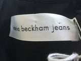 Victoria Beckham Jeans Black Cotton Lace Top UK 8 US 4 F 36 I 40 NEW  LADIES