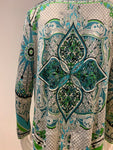 Emilio Pucci MOST WANTED Silk Runaway Blouse I 48 UK 16 US 14 ladies