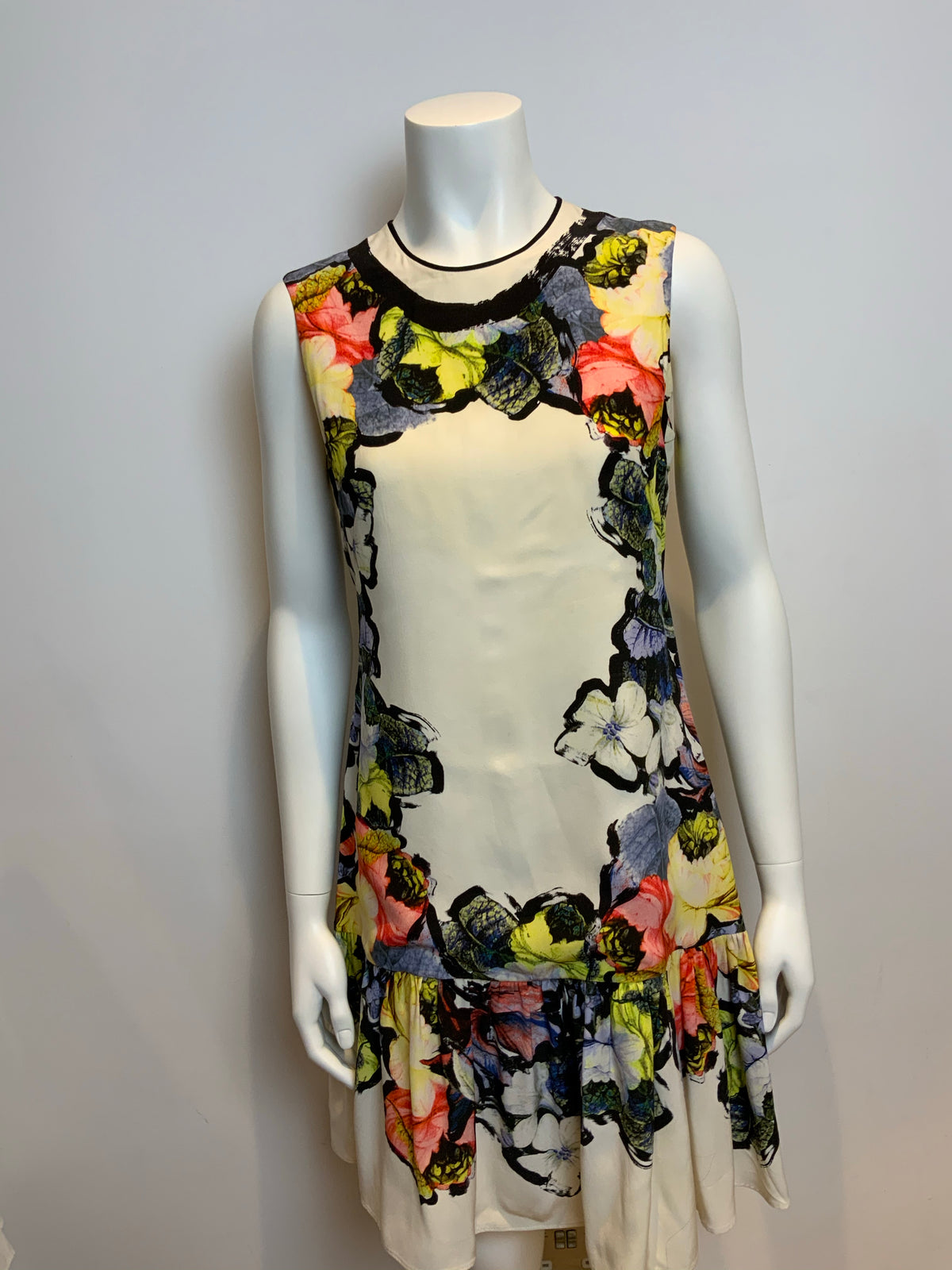 ERDEM RUNAWAY FLORAL PRINT PIRNILLA DRESS SIZE UK 10 US 6 IT 42 ladies