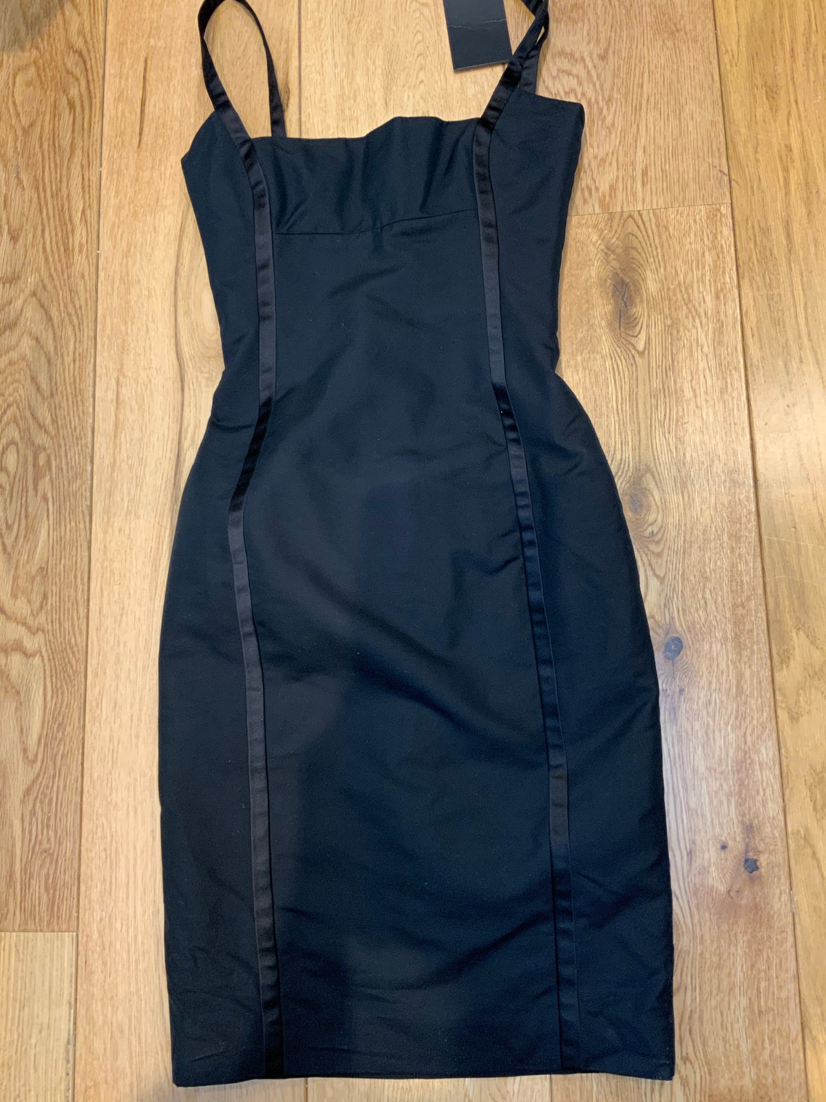 Dsquared² Black LBD Wool Tuxedo Boodycone Dress Size I 38 US 2 UK 6 XS-XXS ladies