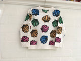 Stella McCartney KIDS Girls' shell print sequins sweatshirt top Children