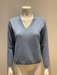 McKenzy Blue Wool Knit Jumper Sweater Size L large ladies