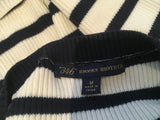346 BROOKS BROTHERS Striped Knit Top Sweater Jumper Size M medium ladies