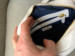 Paravel Blue Doubletake Canvas-paneled Leather Shoulder Crossbody Belt Bag ladies