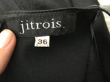 JITROIS leather bodycon mini dress patent leather trim F 36 UK 8 US 4 S SMALL Ladies