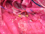 ROBERTO CAVALLI Pink Floral Printed silk-chiffon top  Ladies