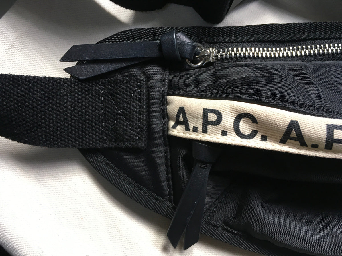 A.P.C. Lucille Leather-Trimmed Logo-Print Nylon Belt Bag Men