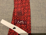 Hermès HERMES Paris Tie Red Equestrian Silk Tie 7809 FA Made in France men