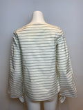 TIBI Striped Cotton-Poplin Top blouse Size US 0 UK 2 XXS ladies