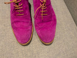 Ralph Lauren Collection Suede Leather Fuchsia Oxfords Shoes Sz8 1/2 UK 5.5 38.5 ladies