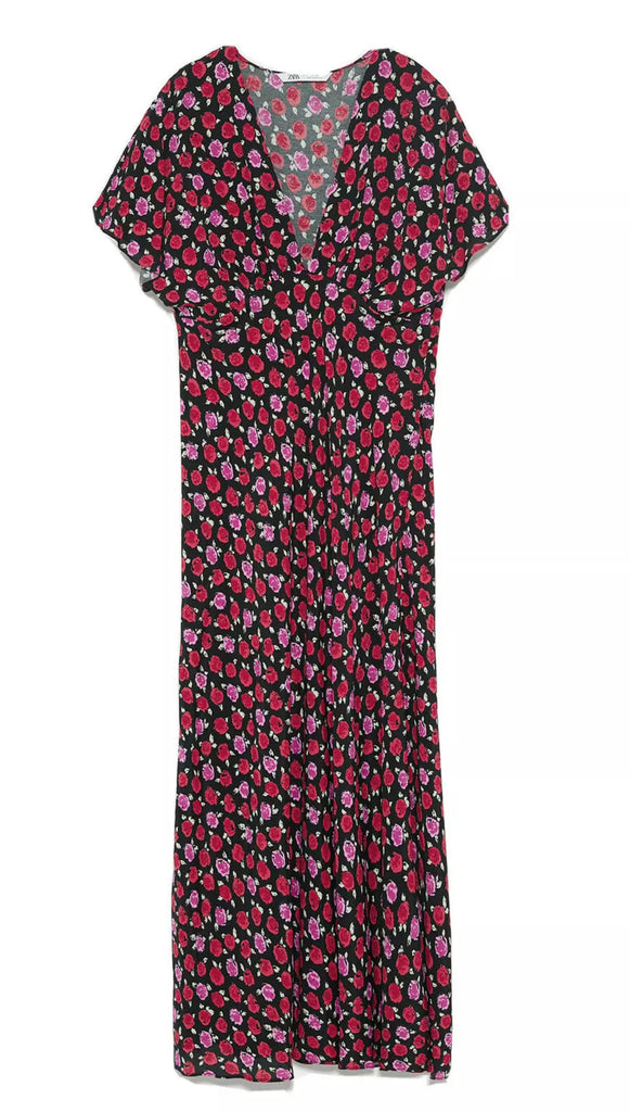 ZARA ROSES FLORAL PRINTED MIDI DRESS Size M Medium MOST WANTED MOST WA Afashionistastore ZARA ROSES FLORAL PRINTED MIDI DRESS Size M Medium MOST WANTED MOST WA Afashionistastore