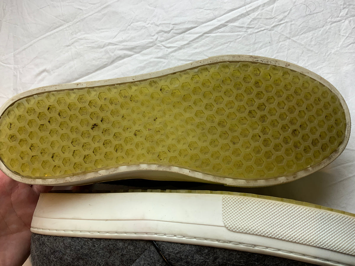ICONIC CÉLINE Celine Phoebe Philo Grey Wool Espadrilles Shoes 37.5 UK 4.5 US 7.5 ladies