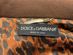 Dolce & Gabbana Brown Leather Bomber Jacket Size I 38 UK 6 US 2 XS ladies