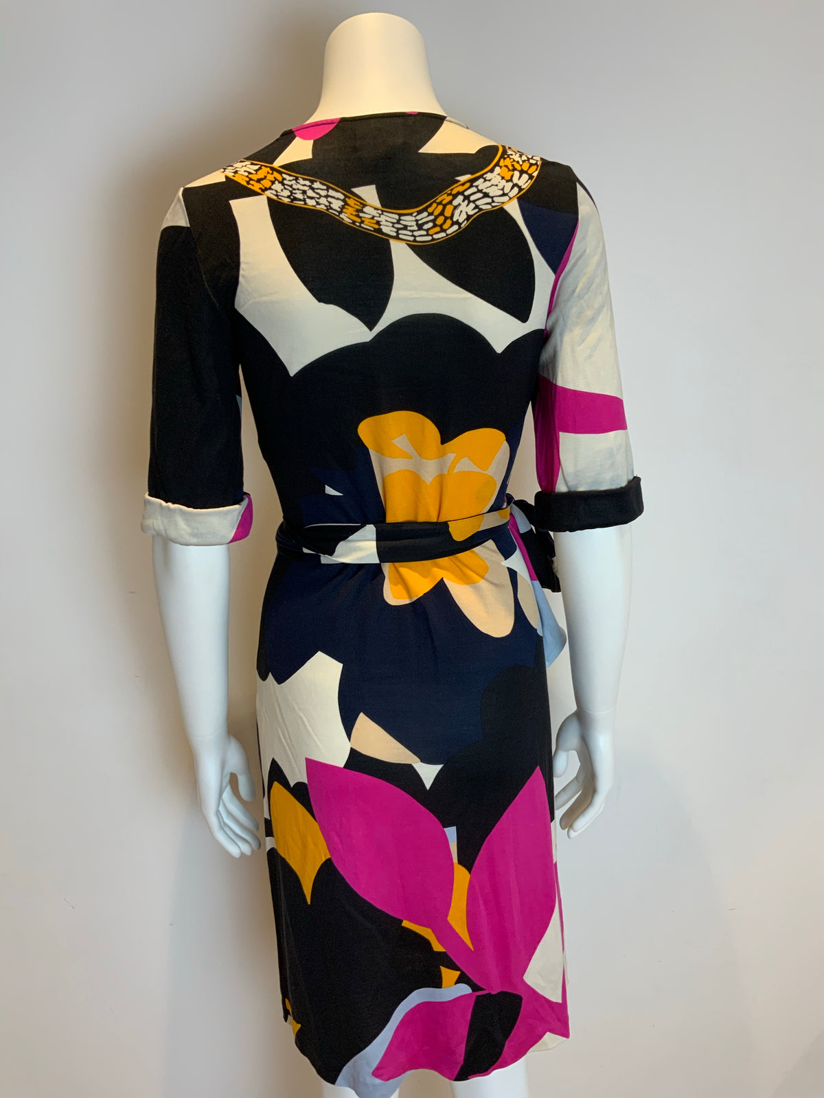 Diane von Furstenberg 'Eve' Snake Print Silk Wrap Dress Size US 10 UK 14 ladies