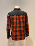 RALPH LAUREN Polo Black & Orange Gingham Shirt Size XS ladies