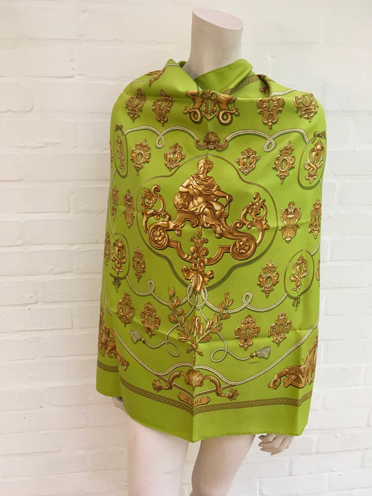 Hermès HERMES SCARF Sésame Design Philippe Ledoux in 1969 Vintage Ladies