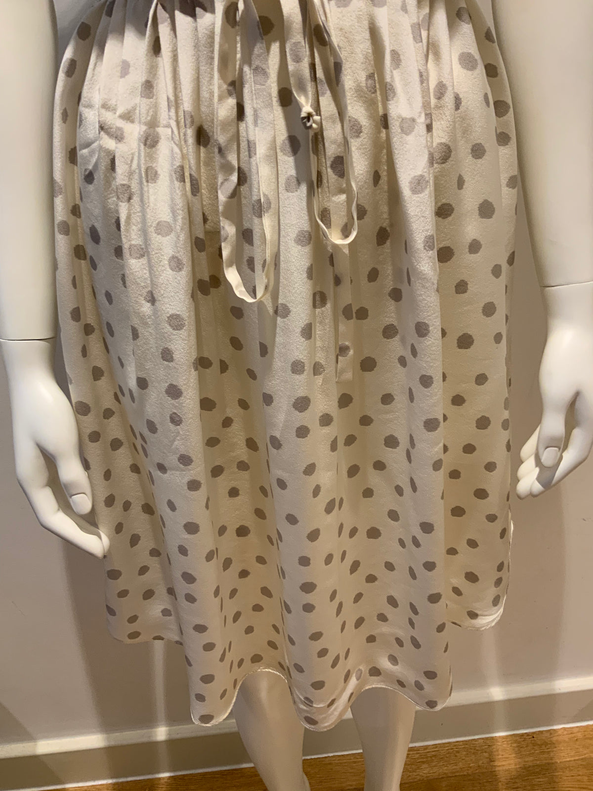 REBECCA TAYLOR Ladies White Silk Sleeveless Studded Collar Dress Size S small ladies