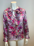 Paul & Joe Silk Ruffle Printed Blouse Top Size 3 UK 12 US 8 L large ladies