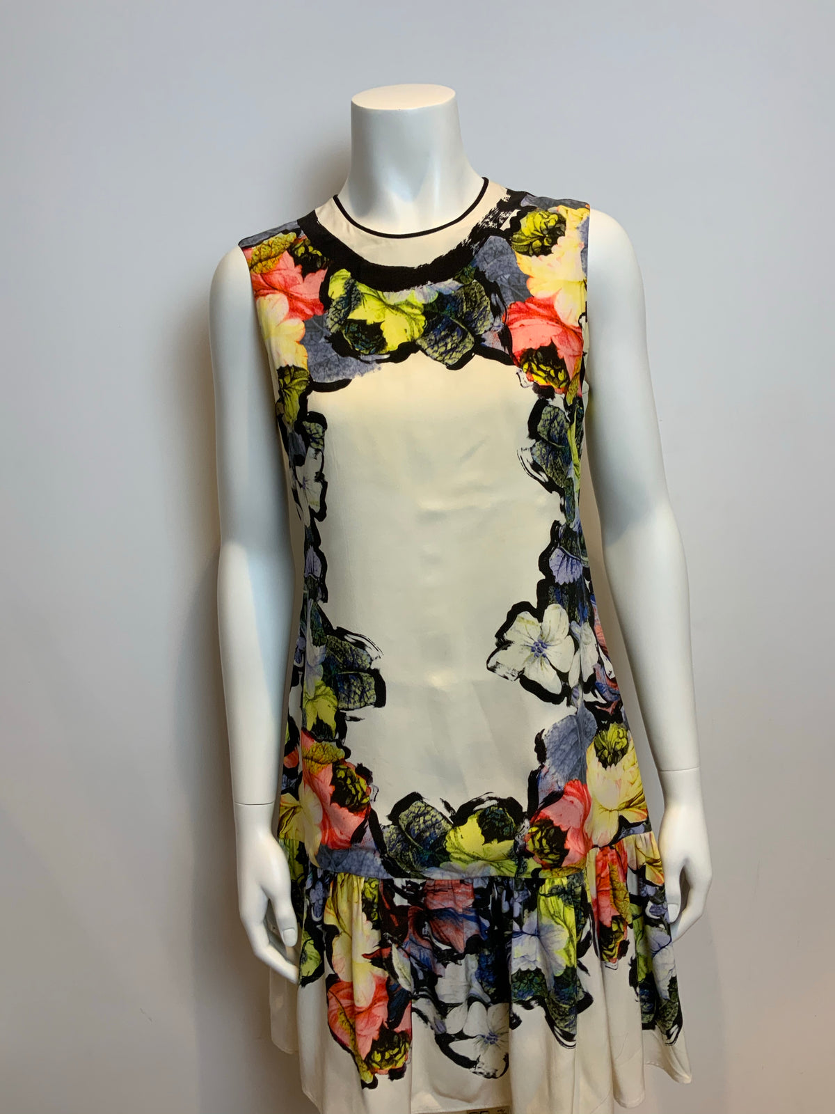 ERDEM RUNAWAY FLORAL PRINT PIRNILLA DRESS SIZE UK 10 US 6 IT 42 ladies