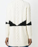 VALENTINO Virgin Wool-Cashmere Cabel Knit Pullover Jumper Sweater Size M Medium Ladies