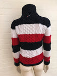 Thom Browne Turtleneck Cable Knit Wool Sweater Jumper Size US 2 UK 6 XS Ladies