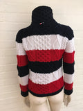 Thom Browne Turtleneck Cable Knit Wool Sweater Jumper Size US 2 UK 6 XS Ladies