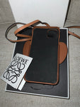 LOEWE Brown Leather Elephant iPhone 11 Pro Case Crossbody ladies