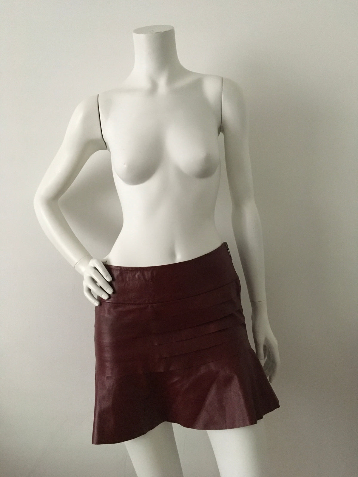 Ateen Brazil Faux Leather Mini Skirt 38 S Small ladies