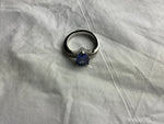 925 Sterling Silver Blue Stone Ring ladies