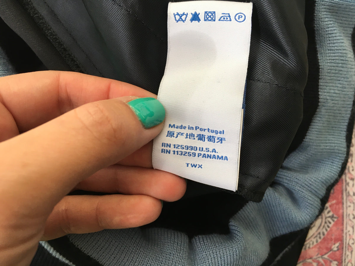 Ç x Façonnable Mira Mikati Capsule Collection Wool Navy Pants Trousers US 8 ladies
