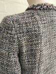 CHANEL : Tweed Collarless Jacket Blazer Wool Ladies