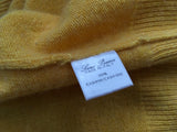 LORO PIANA Yellow Knit V-Neck PURE CASHMERE Sweater Jumper I 54 US 44 XXL Men