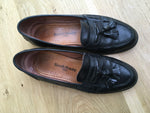 RUSSELL & BROMLEY Tassel College Loafer Shoes Black Leather 39 UK 6 US 9 ladies