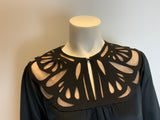 JASMINE DI MILO RUNAWAY SILK LASER CUT BLOUSE SIZE UK 14 US 10 EU 42 ladies