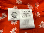 Ganni Runaway Most wanted silvery crepe wrap dress Size 38 UK 10 US 6 ladies