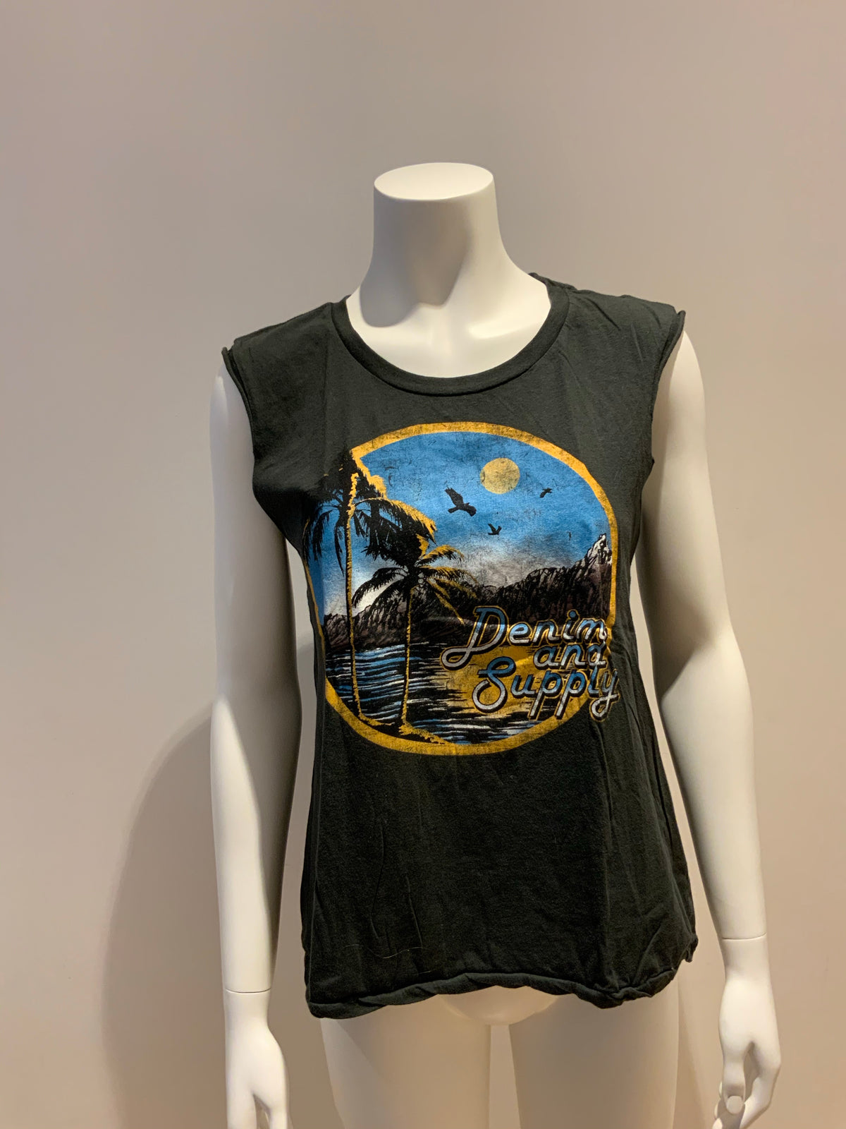 Denim & Supply By Ralph Lauren Palm Rock T-Shirt SIZE S small ladies