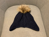 Moncler Knit Wool Asiatic Raccoon-Accented Hat Beanie One Size children