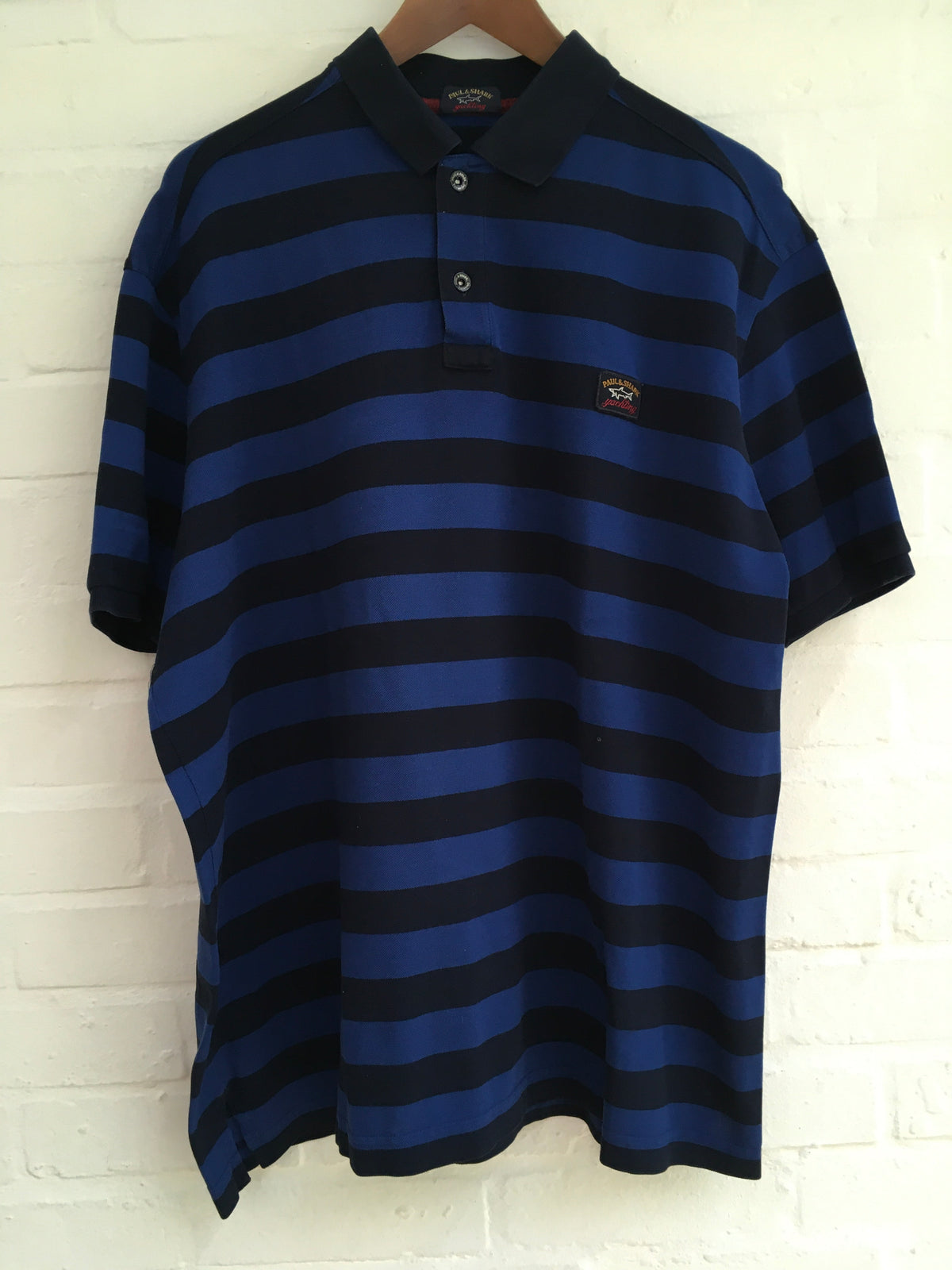 Paul & Shark Regular Fit Blue Striped Polo T shirt Size 3XL men