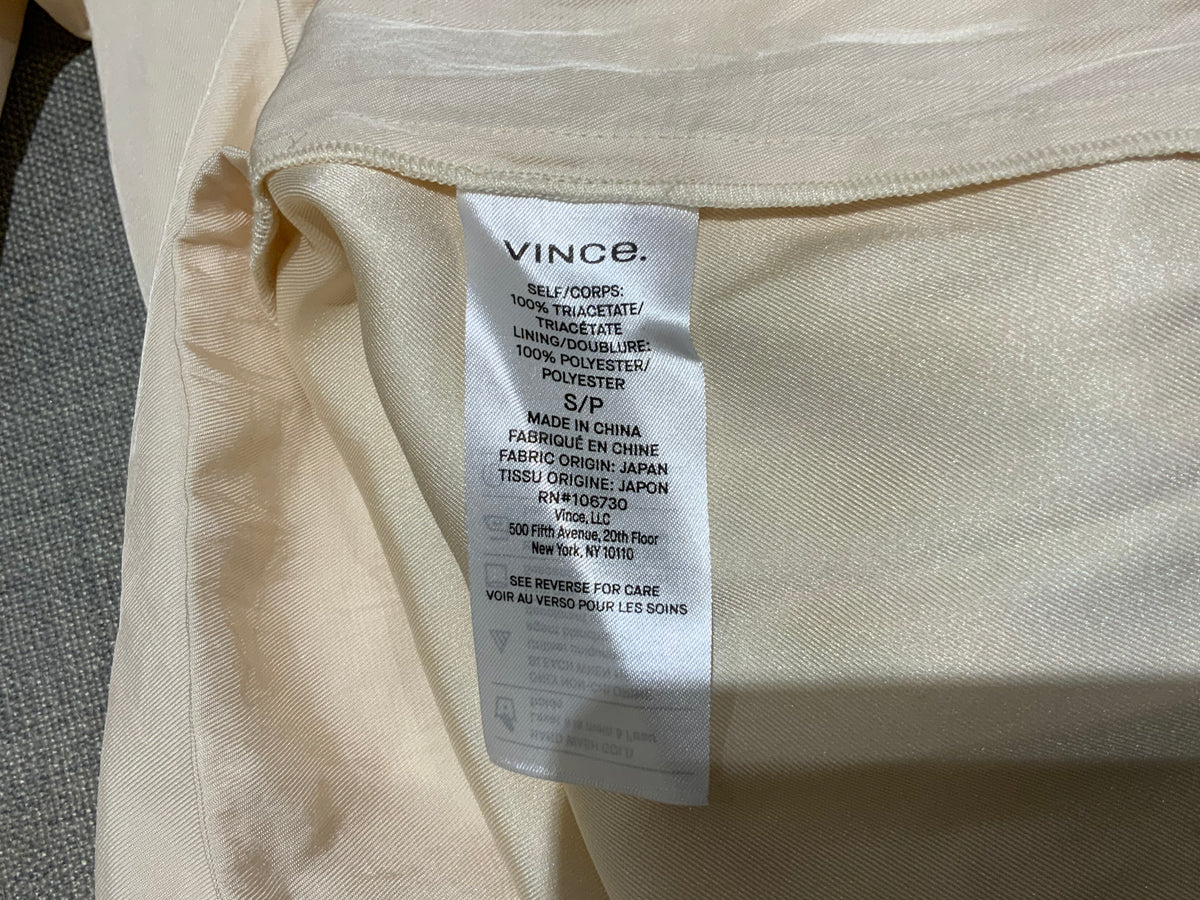 Vince Long Sleeve concealed placket utility shirt dress SIZE S SMALL ladies