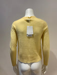 JIGSAW Womens Pure Cashmere Yellow Thin Knit Cardigan Size XS ladies