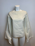 TIBI Striped Cotton-Poplin Top blouse Size US 0 UK 2 XXS ladies