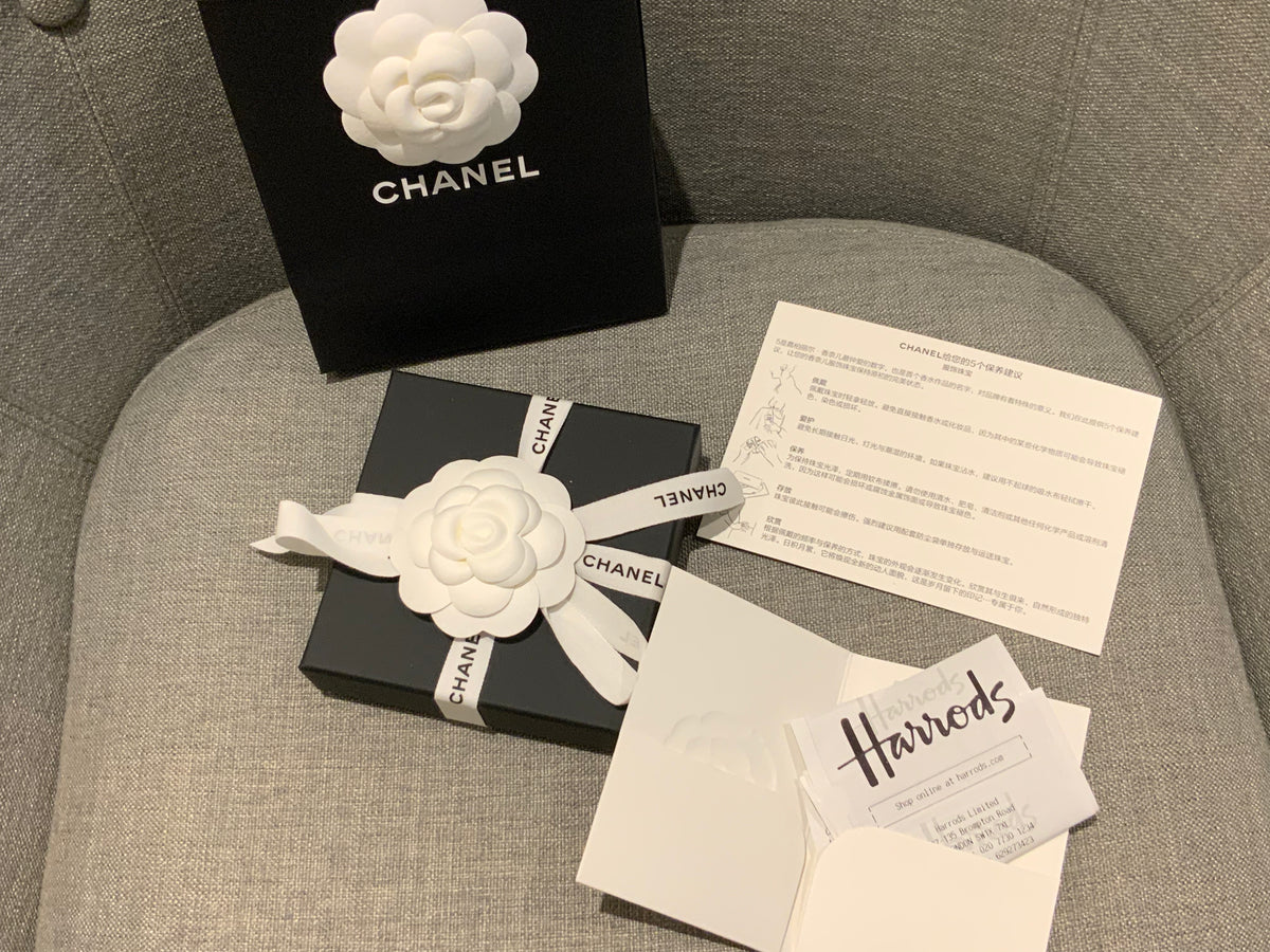 Chanel 2023 Latest Collection Crystals CC Large Brooch Light Gold ladies