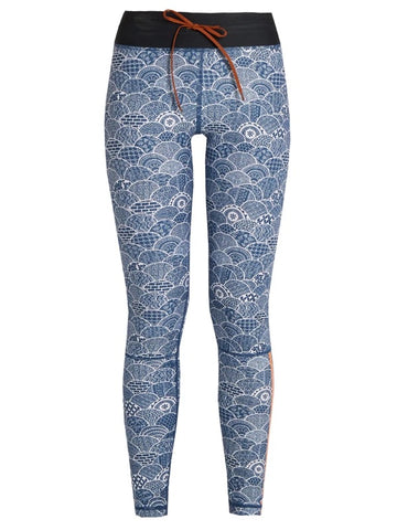 THE UPSIDE Blue Shimoda printed stretch-jersey Leggings +Top Set Size Small US 6 ladies