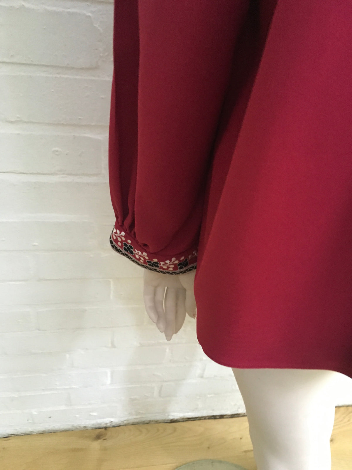 VILSHENKO Embroidered Floral Details Blouse Red Woman  Ladies