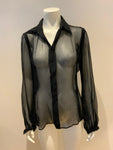 Jean Paul GAULTIER Rare1990's sheer silk shirt Size M medium ladies