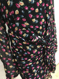 ALL SAINTS Rylie Kukio Floral Mini Long Sleeve Rauch Dress Size Uk 12 US 8 ladies